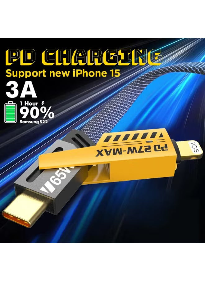 65W 4-in-1 Fast Charging Cable
